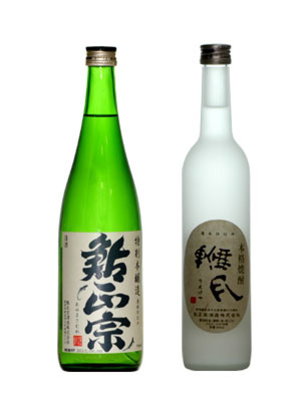 画像1: 鮎正宗特別本醸造（720ml）＋鮎正宗米焼酎「輪月」（500ml） (1)