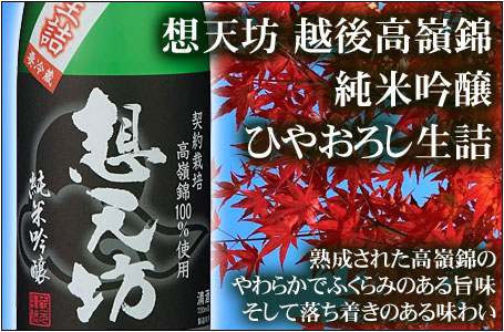 想天坊 越後高嶺錦 純米吟醸 ひやおろし生詰