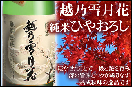 越乃雪月花　純米　ひやおろし